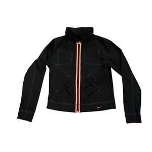Nike Women's Black Track Jacket‎ with Coral Accents Size medium